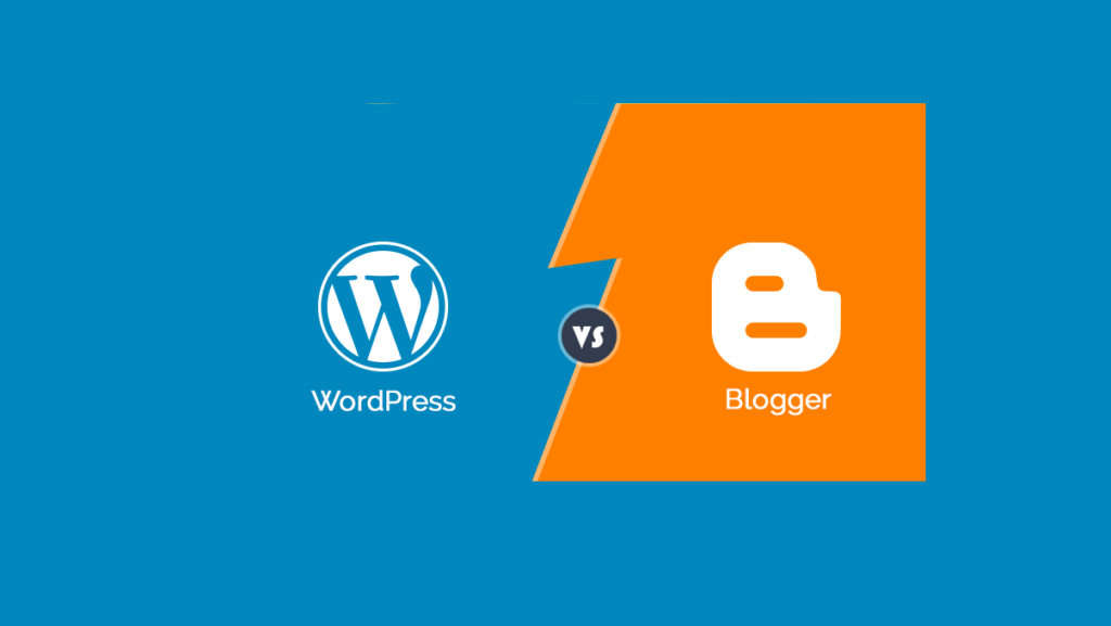 an illustration on blogger vs wordpress