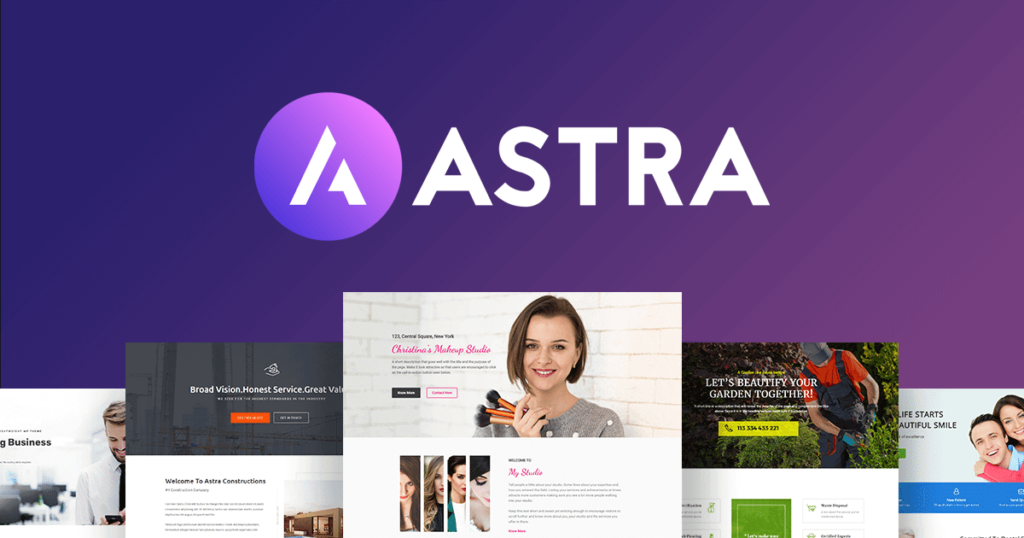 astra theme home page overview- best wordpress theems compatible with Gutenberg