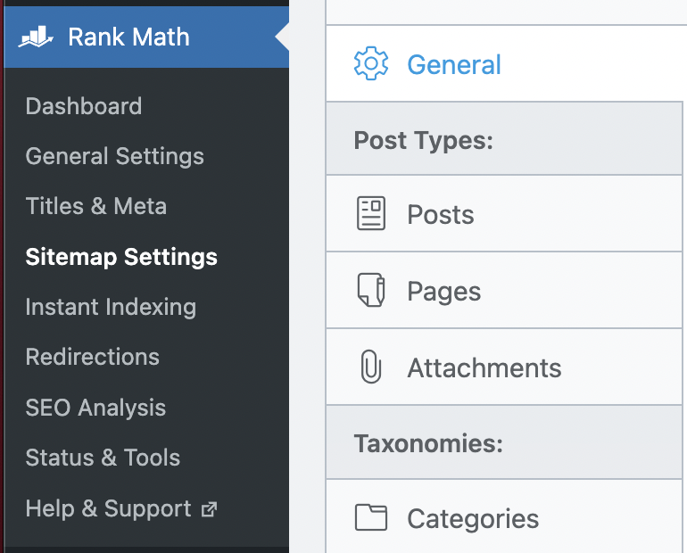 setting and submitting sitemaps to google and other engines with rank math seo plugin