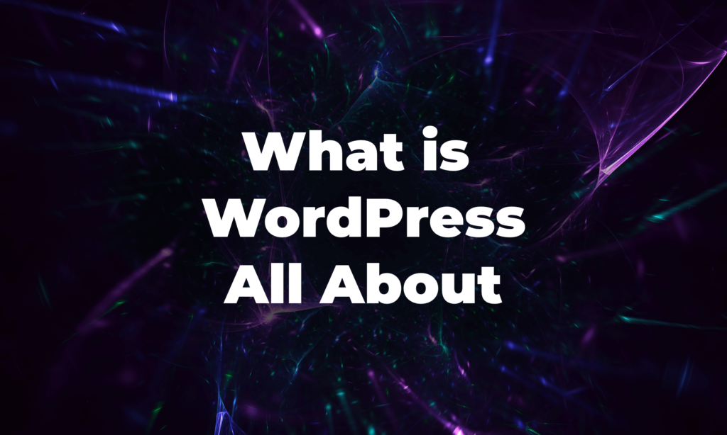 an illustration on what is wordpress all about with text and logo